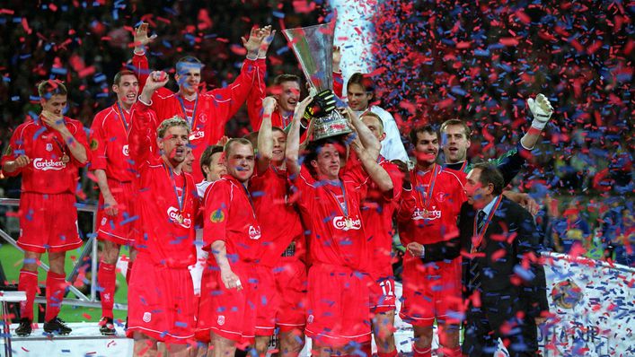 After winning at Goodison Park in February 2001, Liverpool went on to lift three trophies that season