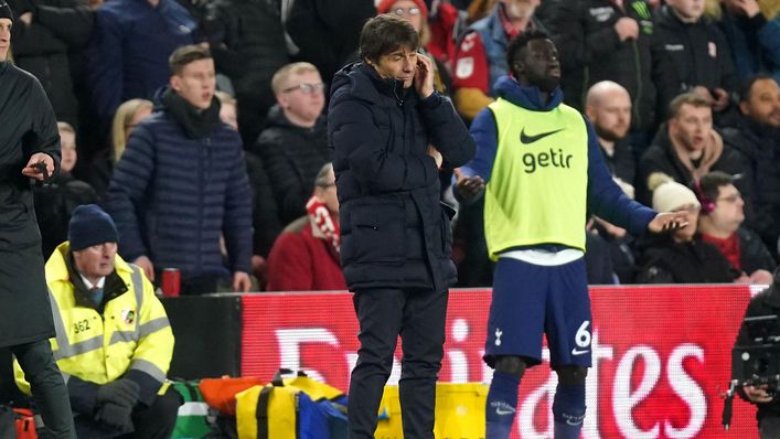 Antonio Conte cut a frustrated figure at the Riverside