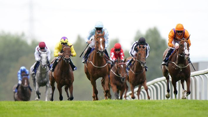 Alpha Cru (centre) has gone up just 2lbs despite three wins in five starts