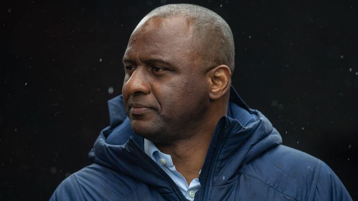 Patrick Vieira will lead Crystal Palace out at Wembley on Sunday to face Chelsea