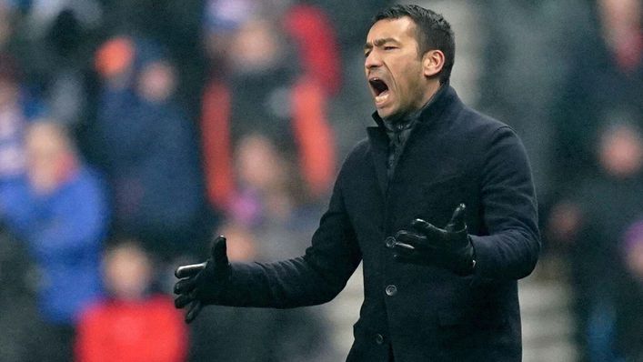 Giovanni van Bronckhorst saw Rangers fall to a 2-1 defeat at home to bitter rivals Celtic on Sunday