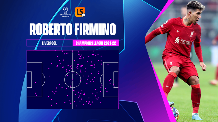 Roberto Firmino gets involved right across the pitch for Liverpool