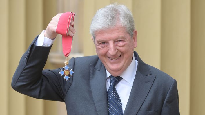 Roy Hodgson was awarded a CBE for services to football on Wednesday