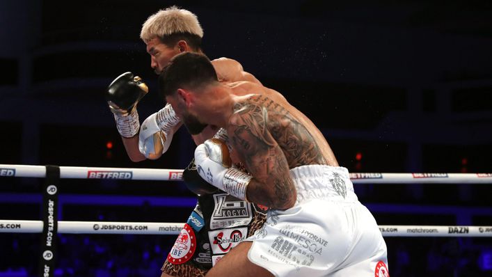 Joe Cordina lands the knockout shot on Kenichi Ogawa