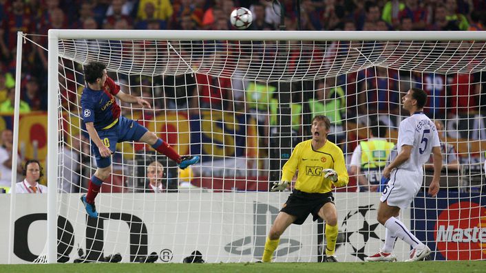 A rare headed goal was the standout moment from the 2009 Champions League final