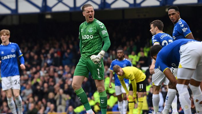 Jordan Pickford managed 14 saves across both meetings with Chelsea