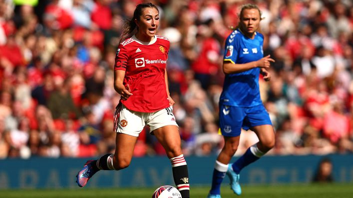 Katie Zelem and Manchester United played in front of 20,000 fans at Old Trafford against Everton this season