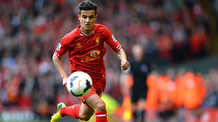 Philippe Coutinho inspired Liverpool to victory against Tottenham in 2014