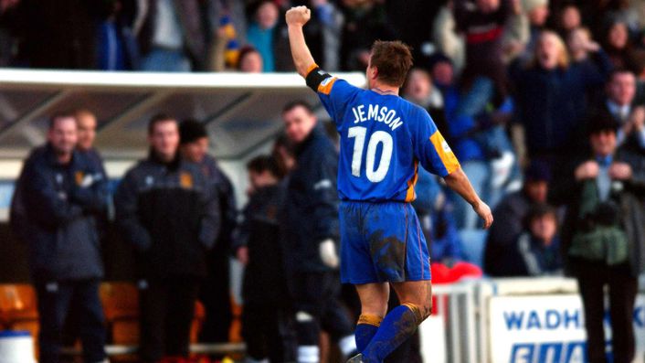 Nigel Jemson's brace helped fourth-tier Shrewsbury stun Premier League Everton in 2003