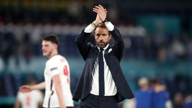 Gareth Southgate leads his England side into the semi-final clash with Denmark at Wembley tonight