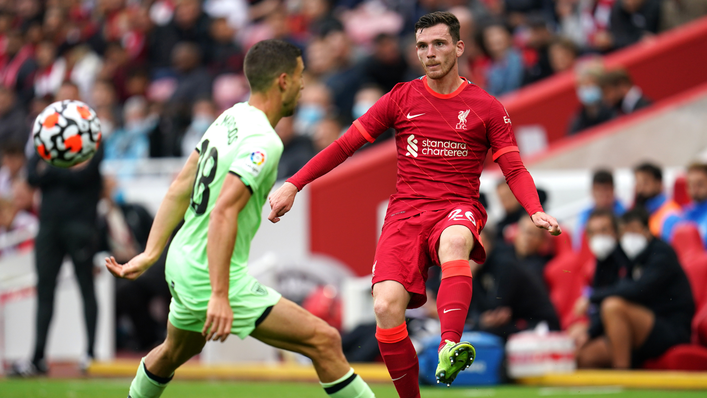 Left-back Andy Robertson was injured as the Reds drew with Athletic Club at Anfield