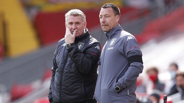 John Terry (right) could take over at Aston Villa after three seasons as Dean Smith's assistant