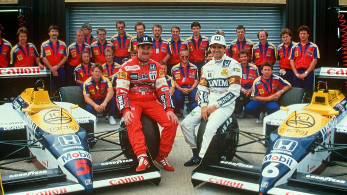 Nigel Mansell and Nelson Piquet won 54 races between them
