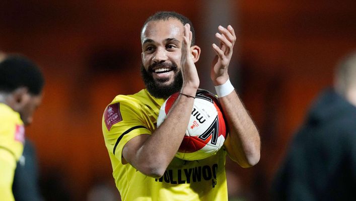 Brentford forward Bryan Mbeumo's 21-minute hat-trick against Port Vale earned him the match ball