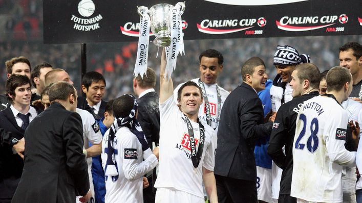 Robbie Keane lifted the EFL Cup with Spurs in 2008