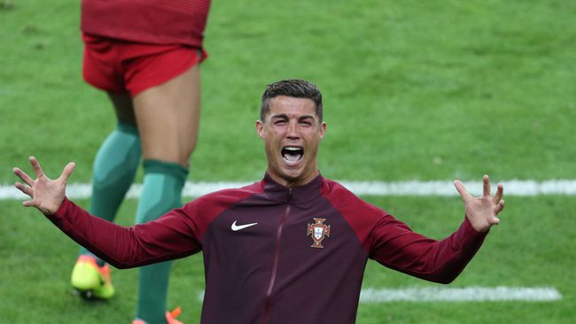 Ronaldo cut an animated figure on the touchline in the Euro 2016 final after being forced off with injury