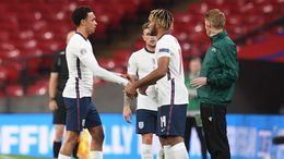 Trent Alexander-Arnold (left) and Reece James (right) are in the fight to be England's starting right-back