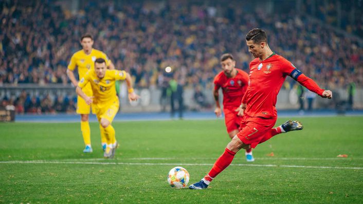 Goal 700 of Cristiano Ronaldo's career came in a 2-1 defeat to Ukraine in 2019