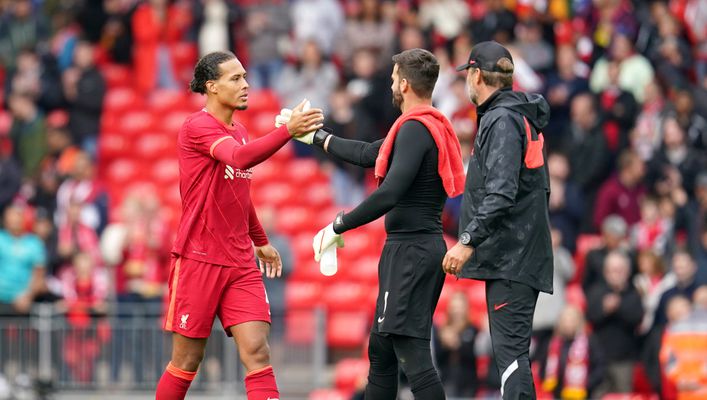 Virgil van Dijk (left) returns for Liverpool as they look to reclaim the Premier League title