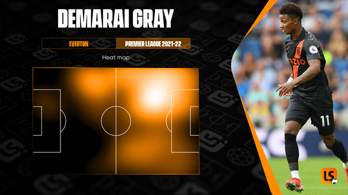 Demarai Gray has slotted in perfectly on the left side of Everton's midfield