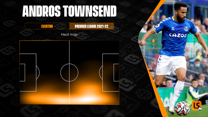 Andros Townsend has nailed down the right-wing position since arriving at Goodison Park