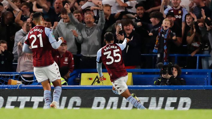 Cameron Archer scored a wonderful header to level Villa's Carabao Cup tie against Chelsea