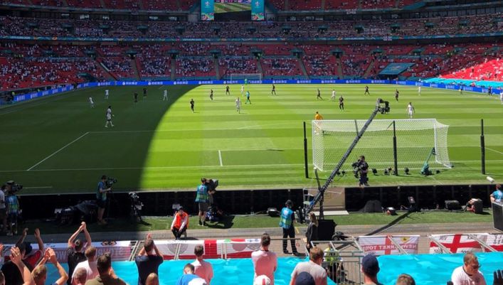 The view that LiveScore's Matthew Storey would have had at Wembley on Sunday