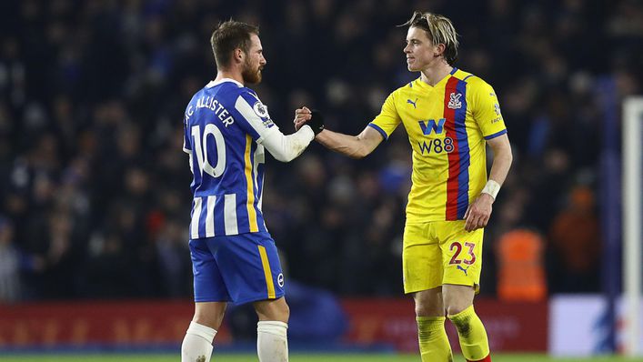Brighton and Crystal Palace shared the points for the fourth time in six Premier League encounters
