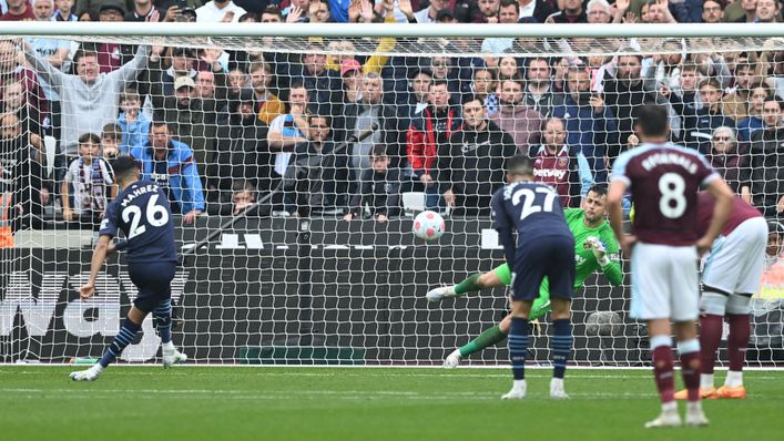 Riyad Mahrez saw a late penalty saved to keep Liverpool alive in the title race