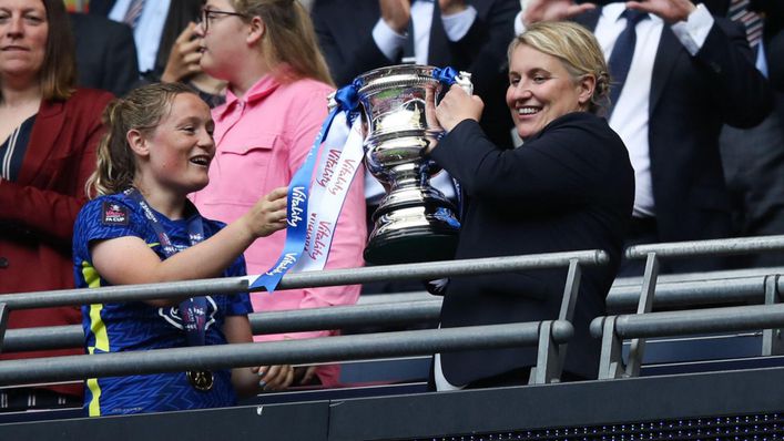Emma Hayes got her hands on the Women's FA Cup final once again yesterday
