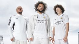Real Madrid legend Roberto Carlos joined Marcelo for the 2022-23 home kit launch