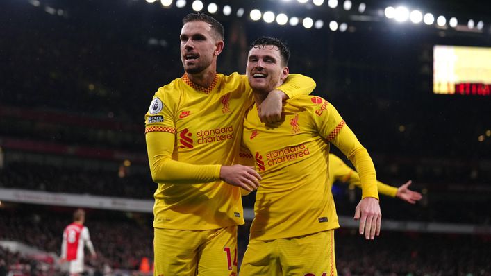 Jordan Henderson and Andrew Robertson helped Liverpool to a 2-0 win at Arsenal