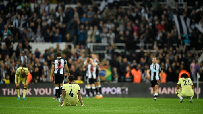 Arsenal's hopes of reaching the top four hang by a thread following last night's defeat at Newcastle