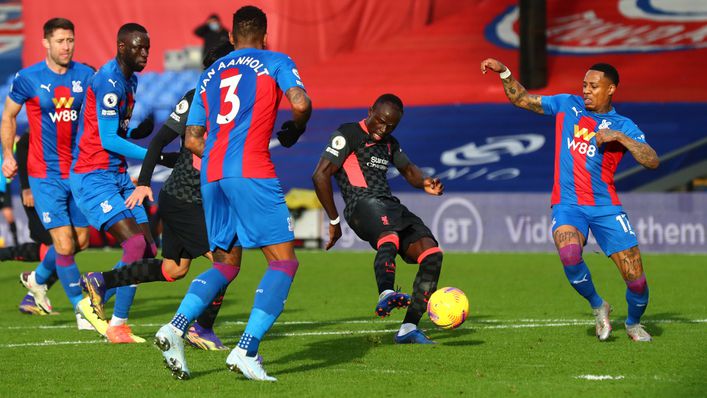 Sadio Mane finds the back of the net in a 7-0 win over Crystal Palace last campaign