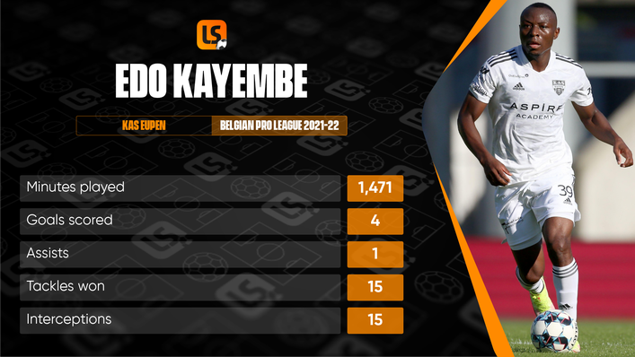 Edo Kayembe could provide a valuable screen in front of Watford's defenders after impressing in Belgium
