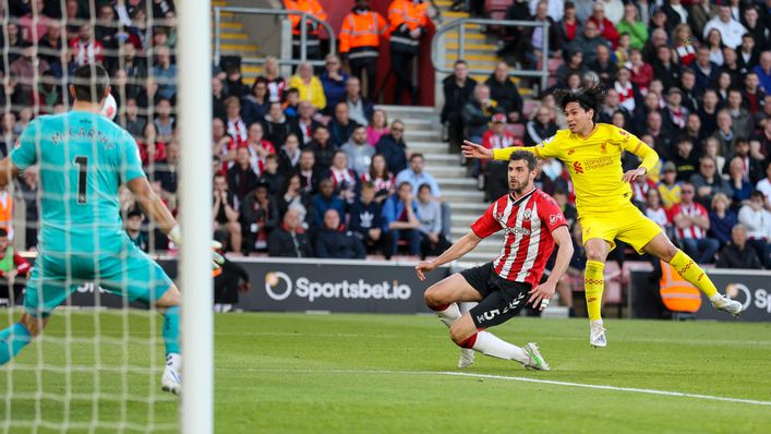 Takumi Minamino struck home Liverpool's equaliser as they eventually beat Southampton 2-1