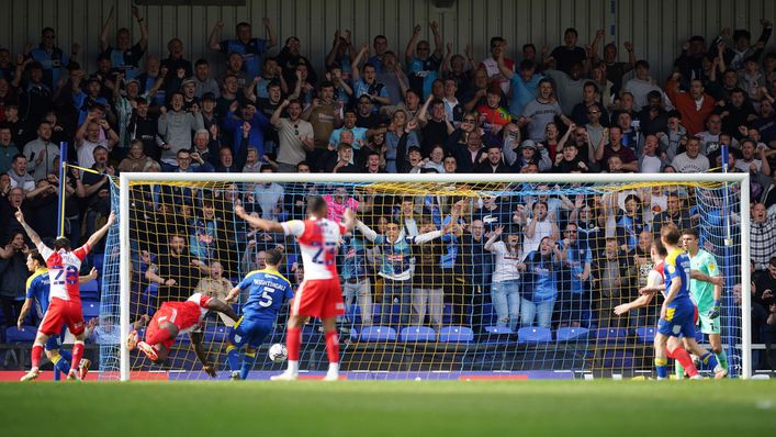 Adebayo Akinfenwa's last strike was an equaliser at former club Wimbledon