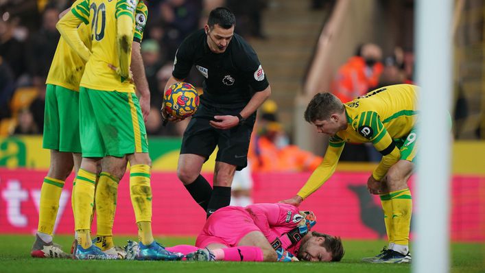 Tim Krul was injured against Everton