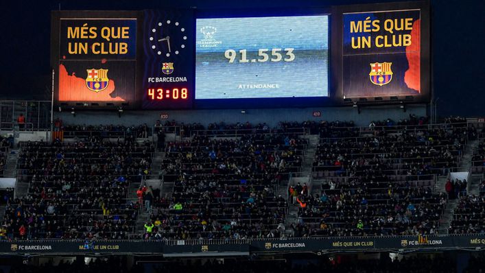 An incredible 91,553 fans packed into Camp Nou for El Clasico last month