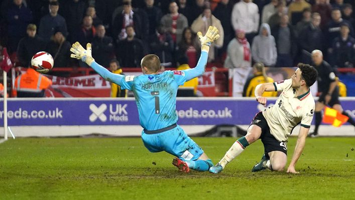 Diogo Jota stabs home Liverpool's winner at Nottingham Forest