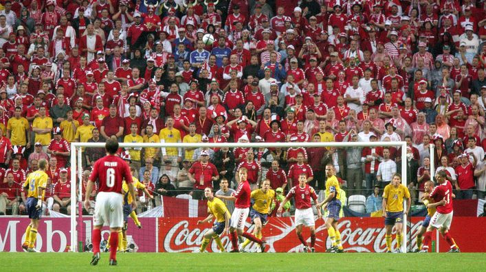 Sweden and Denmark's draw secured passage to the quarter-finals for both teams at Euro 2004