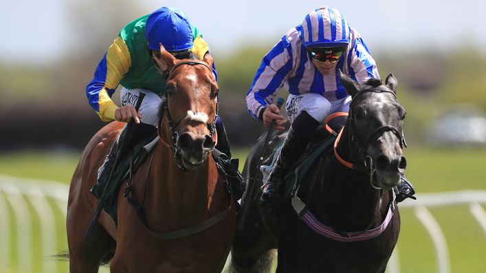 A Pint Of Bear (right) has seen form improve on turf