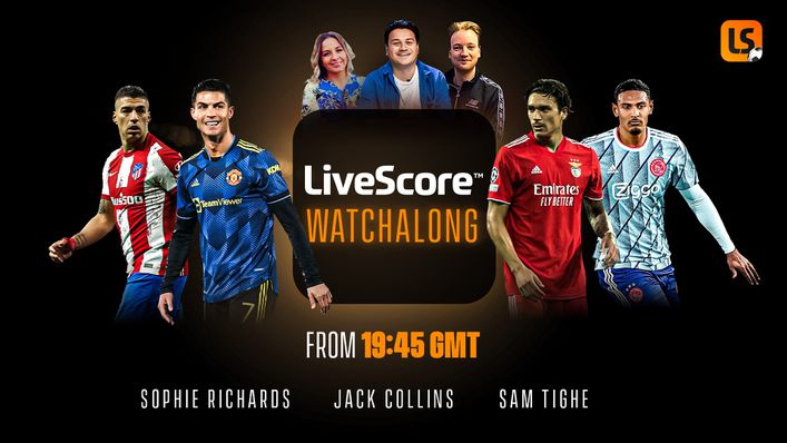 Follow Manchester United with our LiveScore Watchalong from 7.45pm on Wednesday