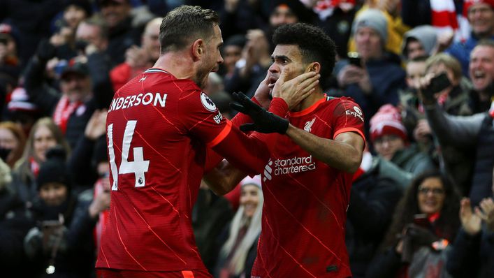 Jordan Henderson provided the assist for Luis Diaz to score his first Liverpool goal last Saturday