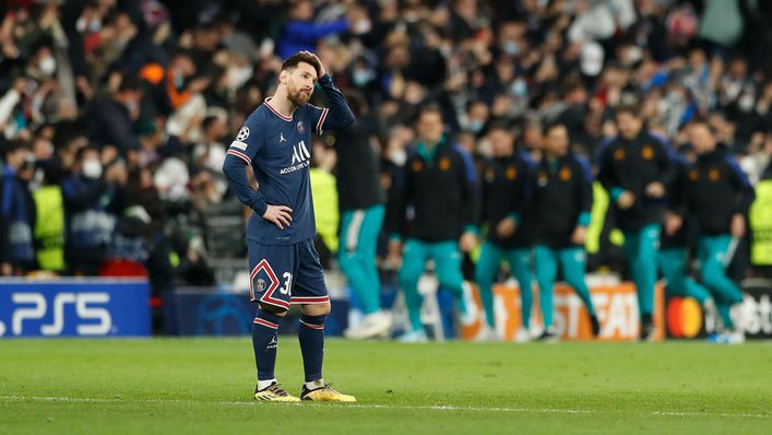 Lionel Messi's Paris Saint-Germain were knocked out of the Champions League by Real Madrid