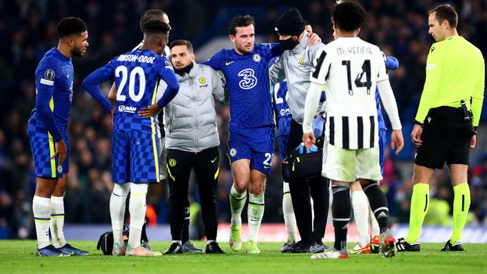 Ben Chilwell was sidelined after suffering a knee injury against Juventus