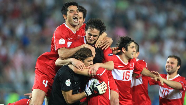 Delight for Turkey after Rustu Recber's penalty save