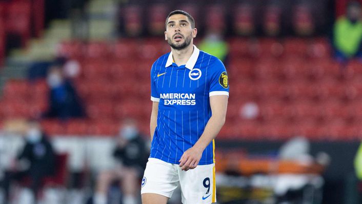 Neal Maupay was Brighton's most wasteful player in 2020-21