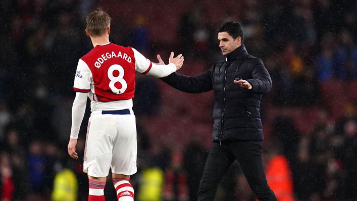 Martin Odegaard and Mikel Arteta have developed a good relationship during the Norwegian's first year at the club