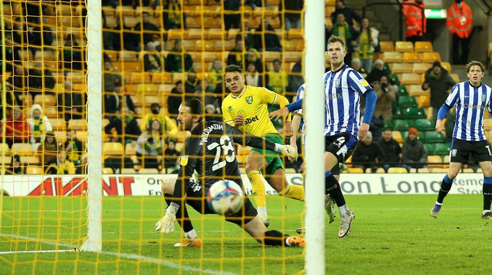 Max Aarons was on target against Sheffield Wednesday earlier in the season